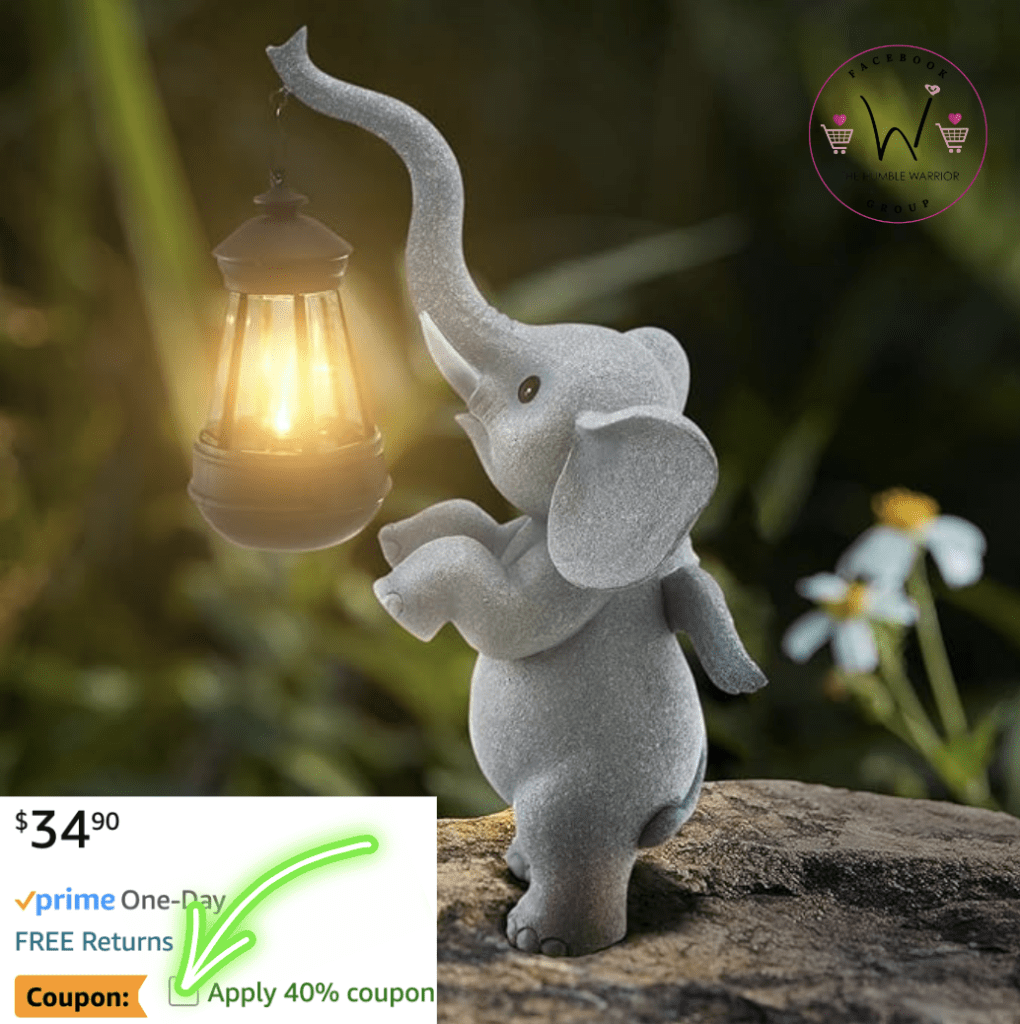 outdoor solar Elephant Statue!